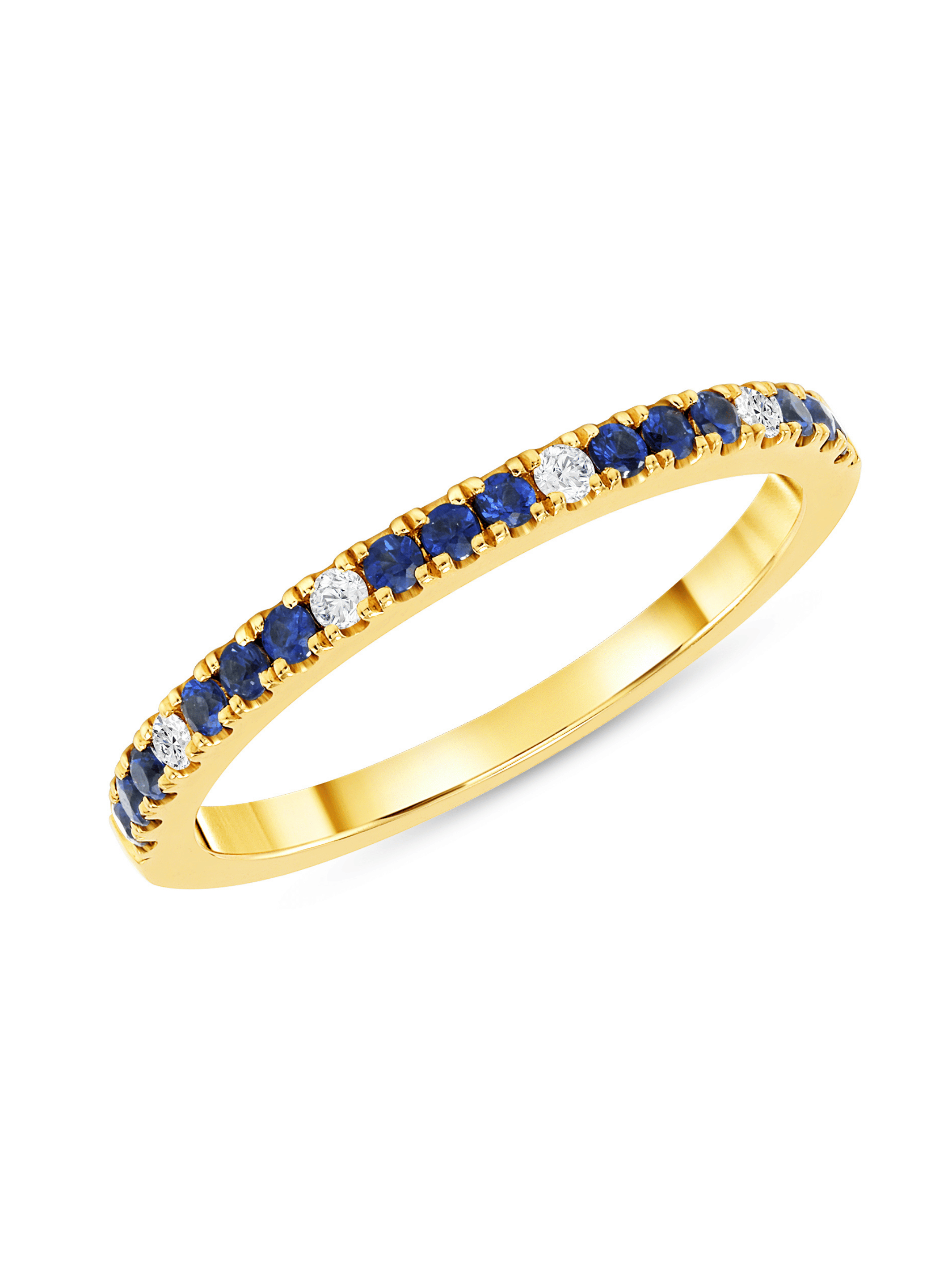 Prism Blue Sapphire Ring 14K