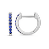 Blue Sapphire Huggie Earrings 14K