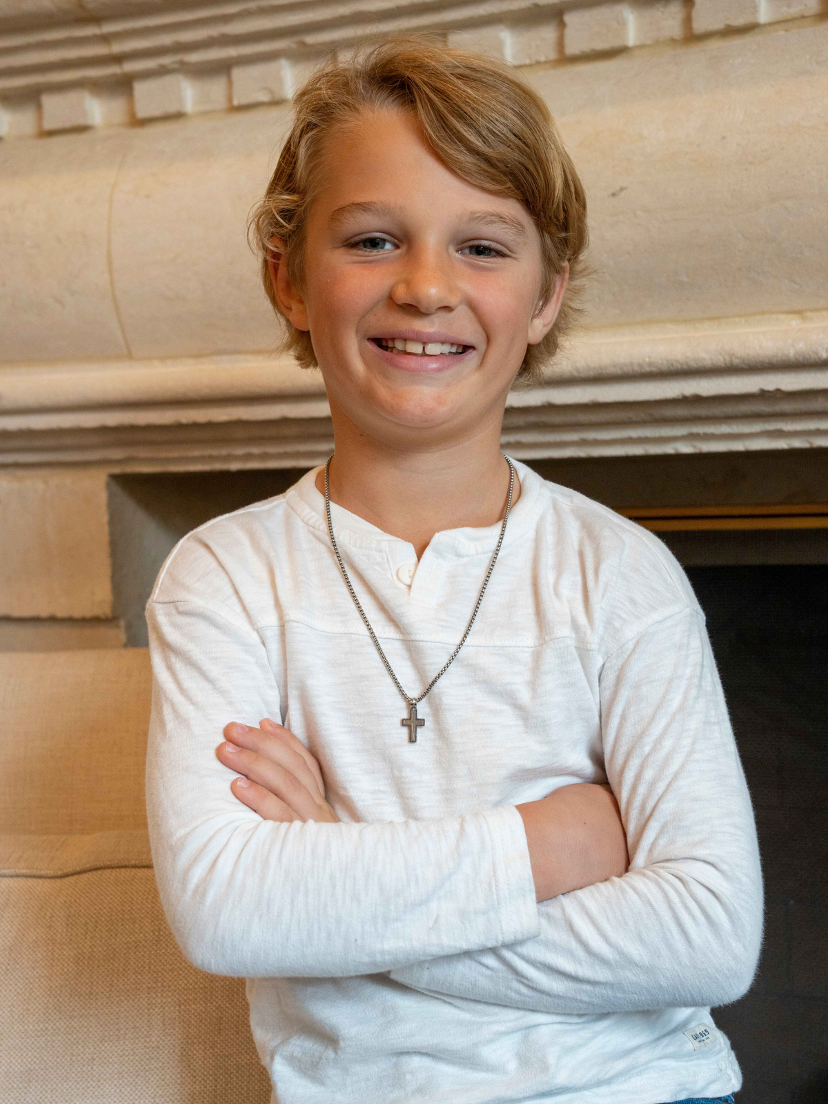 Boys Cross Box Chain Necklace