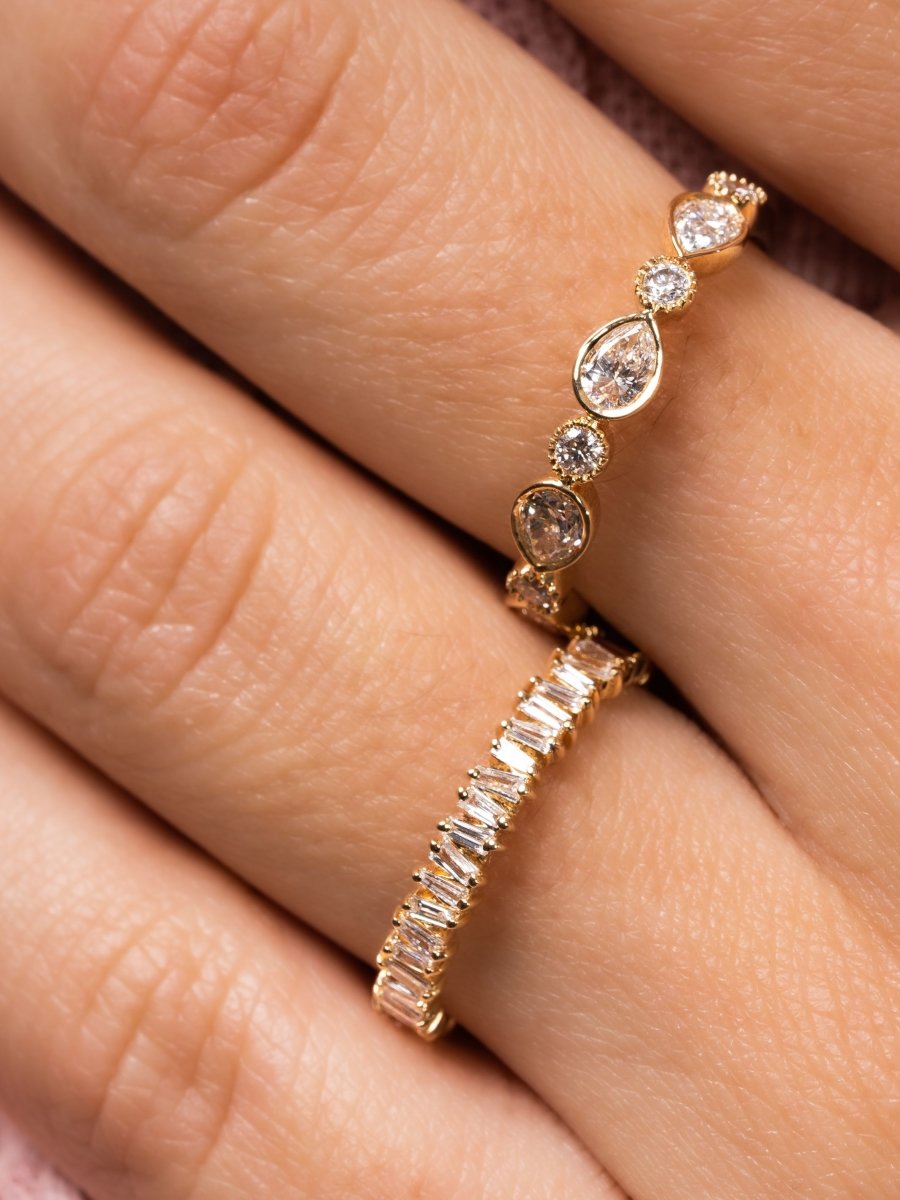 Brilliant Baguette Diamond Band 14K - LeMel