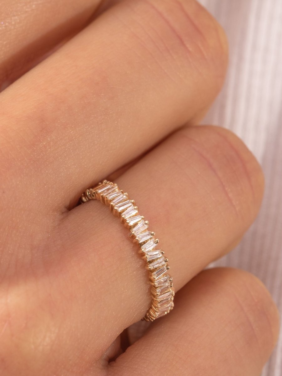 Brilliant Baguette Diamond Band 14K - LeMel