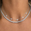 Bryn Bezel Graduated Tennis Necklace 14K