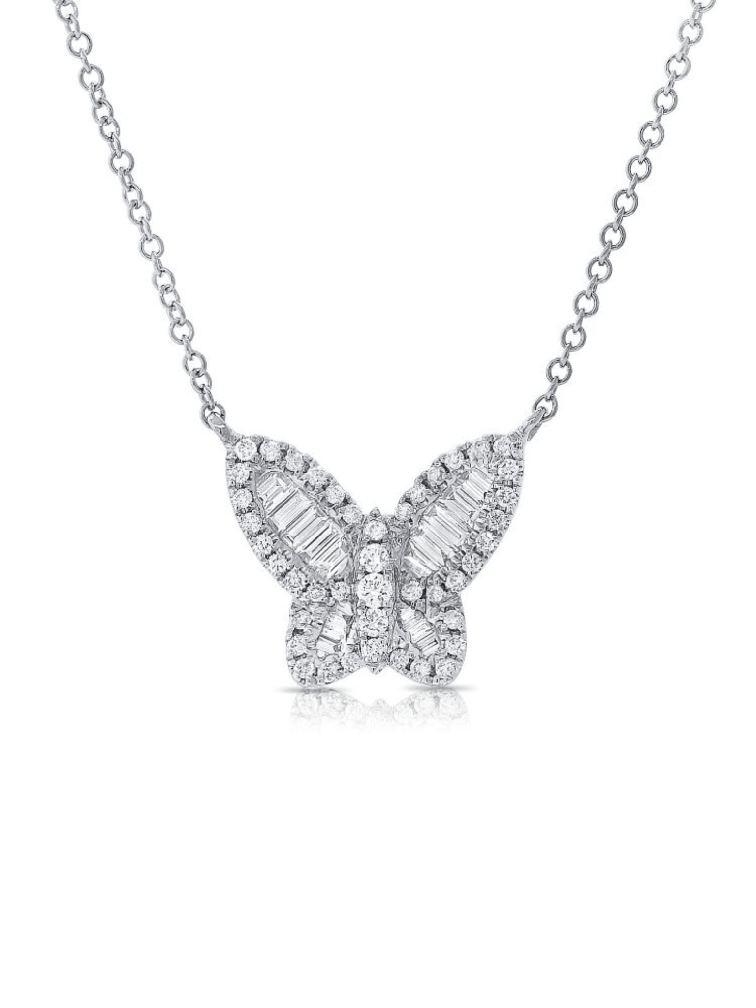 Butterfly Diamond Necklace 14K - LeMel