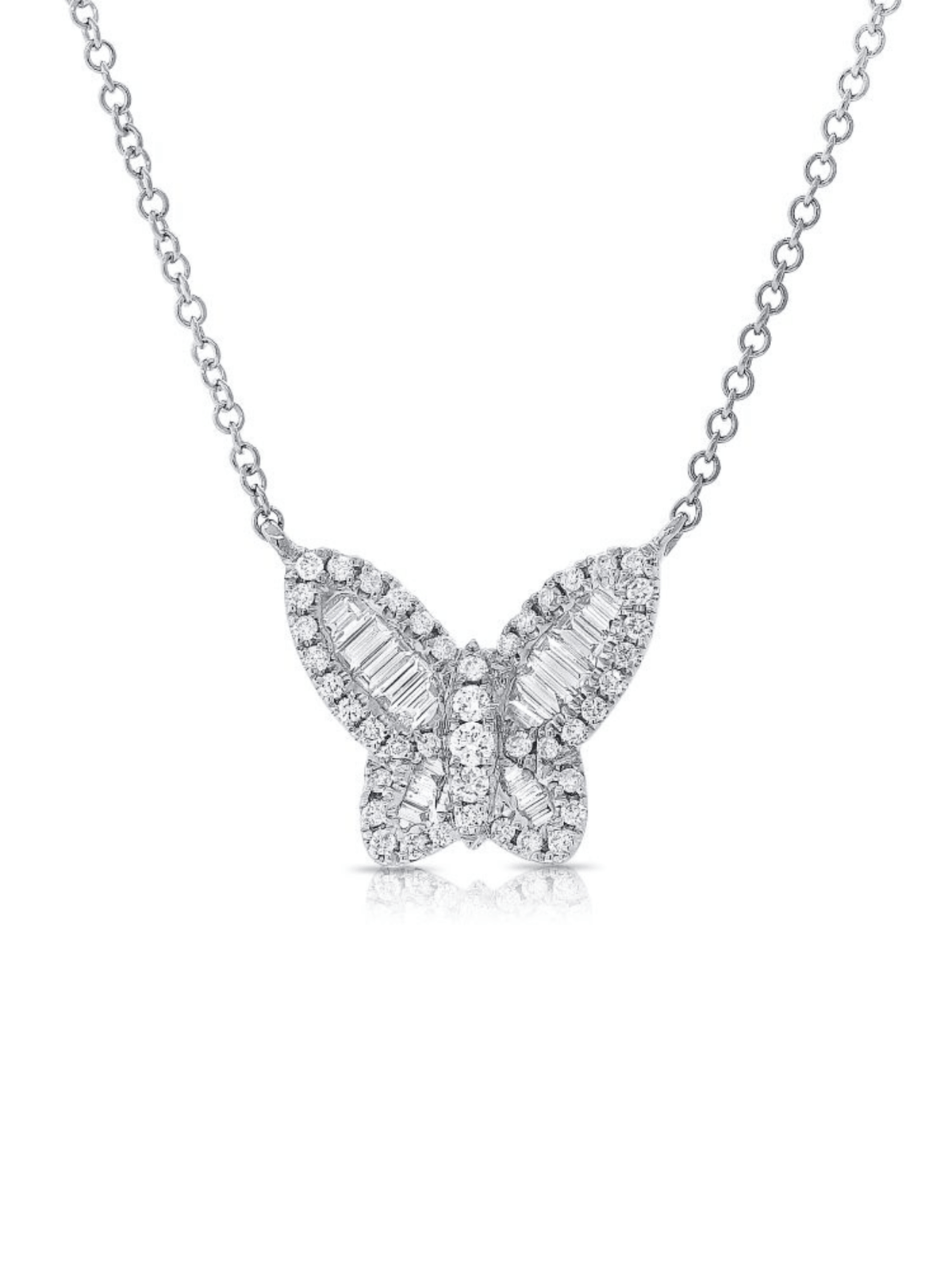 Butterfly Diamond Necklace 14K - LeMel
