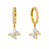 Bree Butterfly Diamond Huggie Earrings 14K