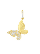 Butterfly Diamond Pendant Necklace 14K