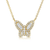 Butterfly Diamond Necklace 14K