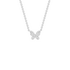 Hallie Diamond Single Butterfly Necklace 14K