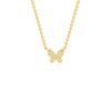 Hallie Diamond Single Butterfly Necklace 14K