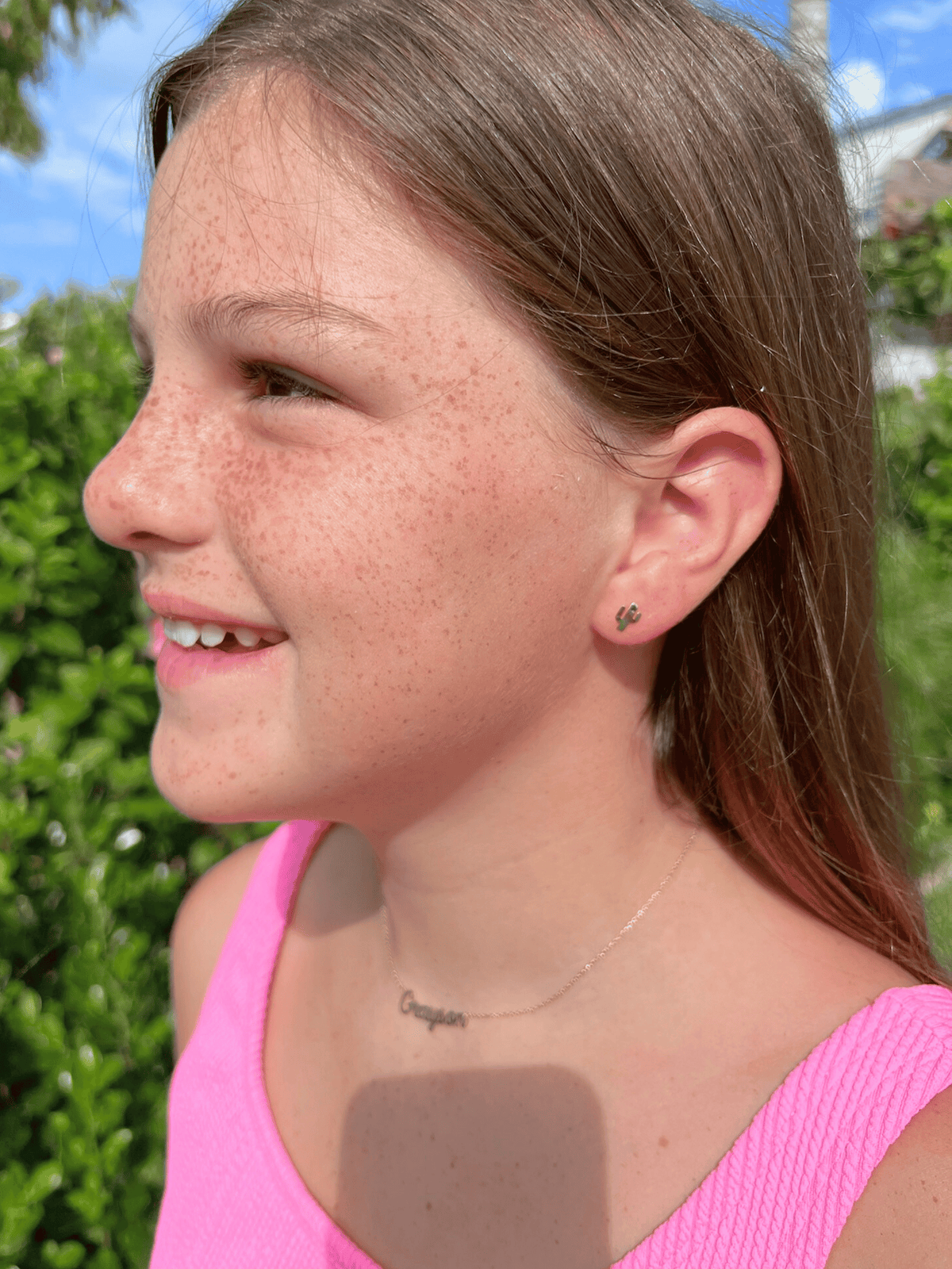 Cactus Stud Earrings 14K