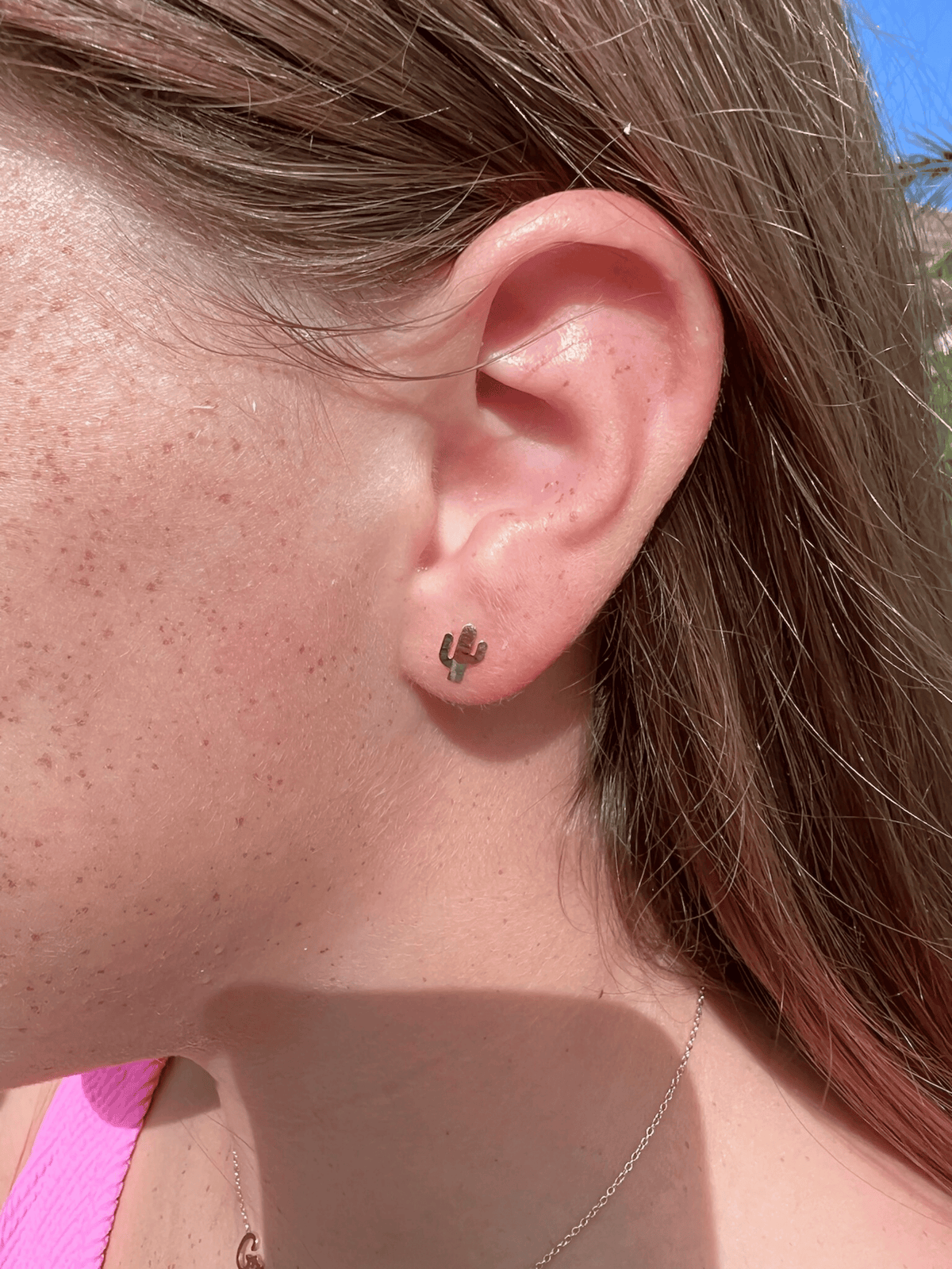 Cactus Stud Earrings 14K