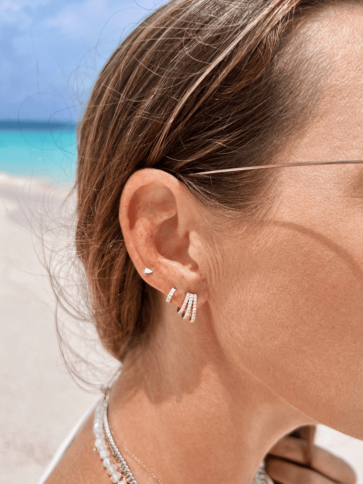 Izzy Cage Diamond Stud Earring 14K