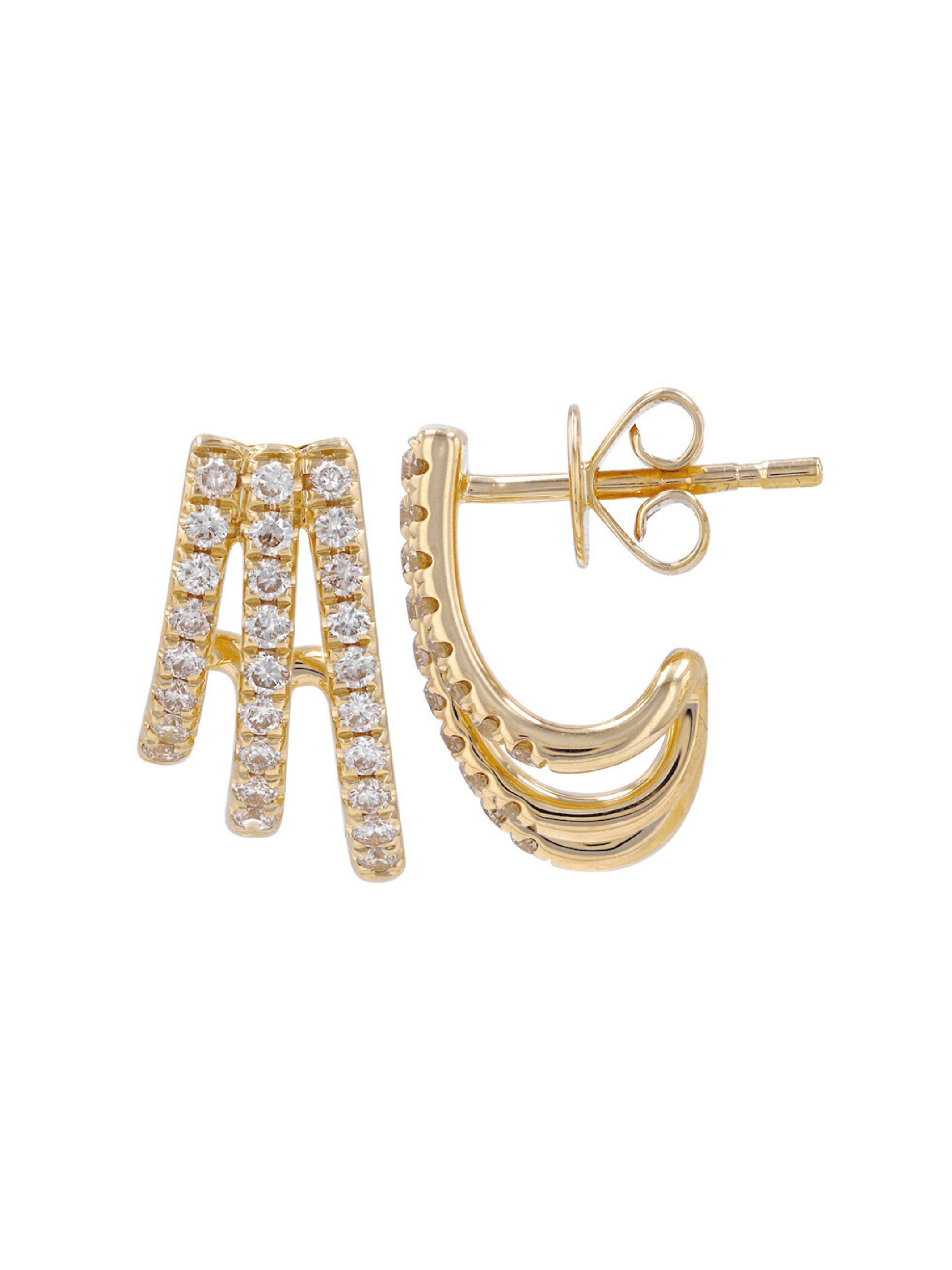 Izzy Cage Diamond Stud Earring 14K
