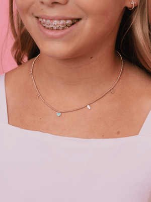 Caroline Charm Beaded Necklace - 2mm