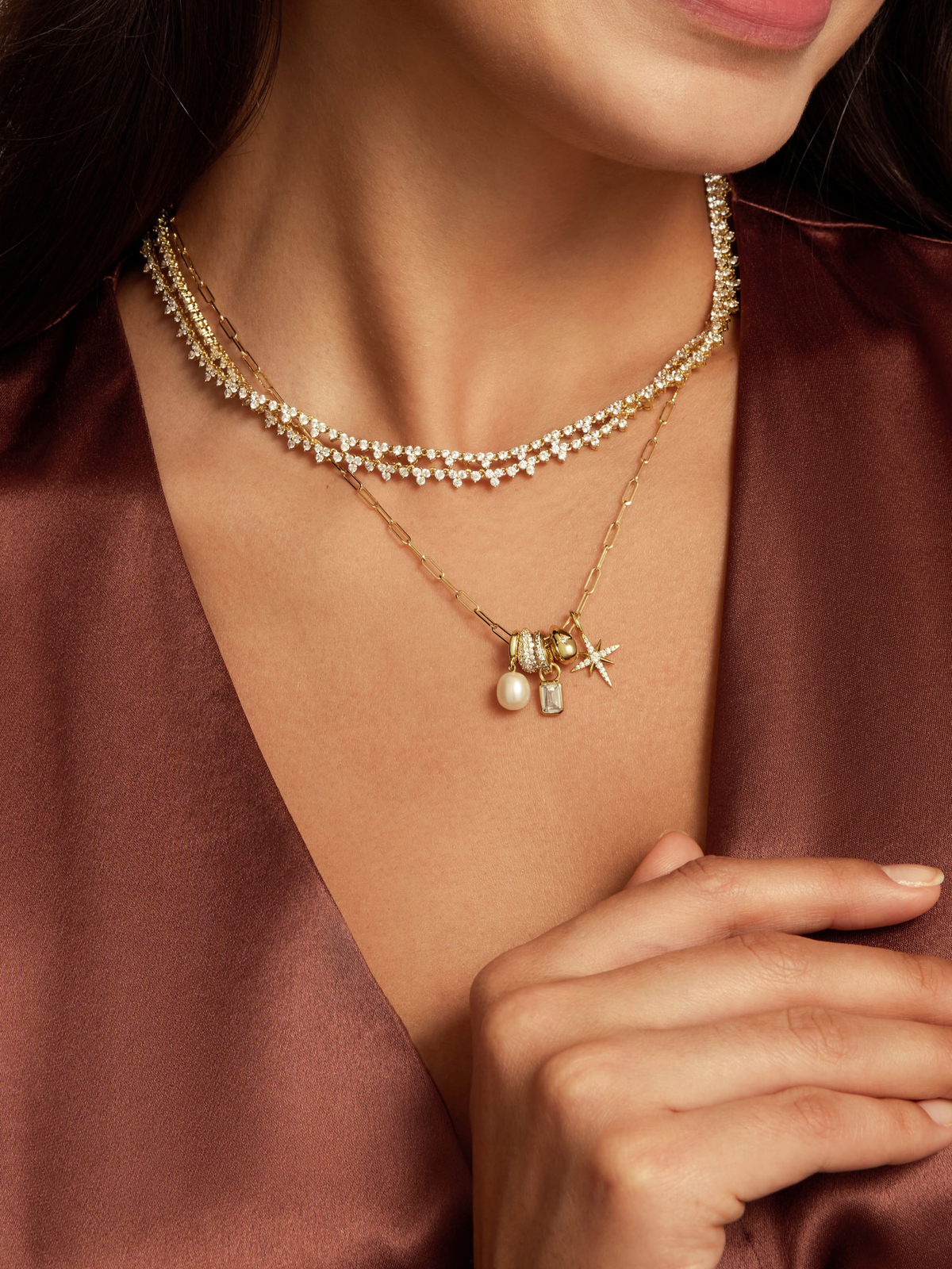 Trio Tennis Necklace