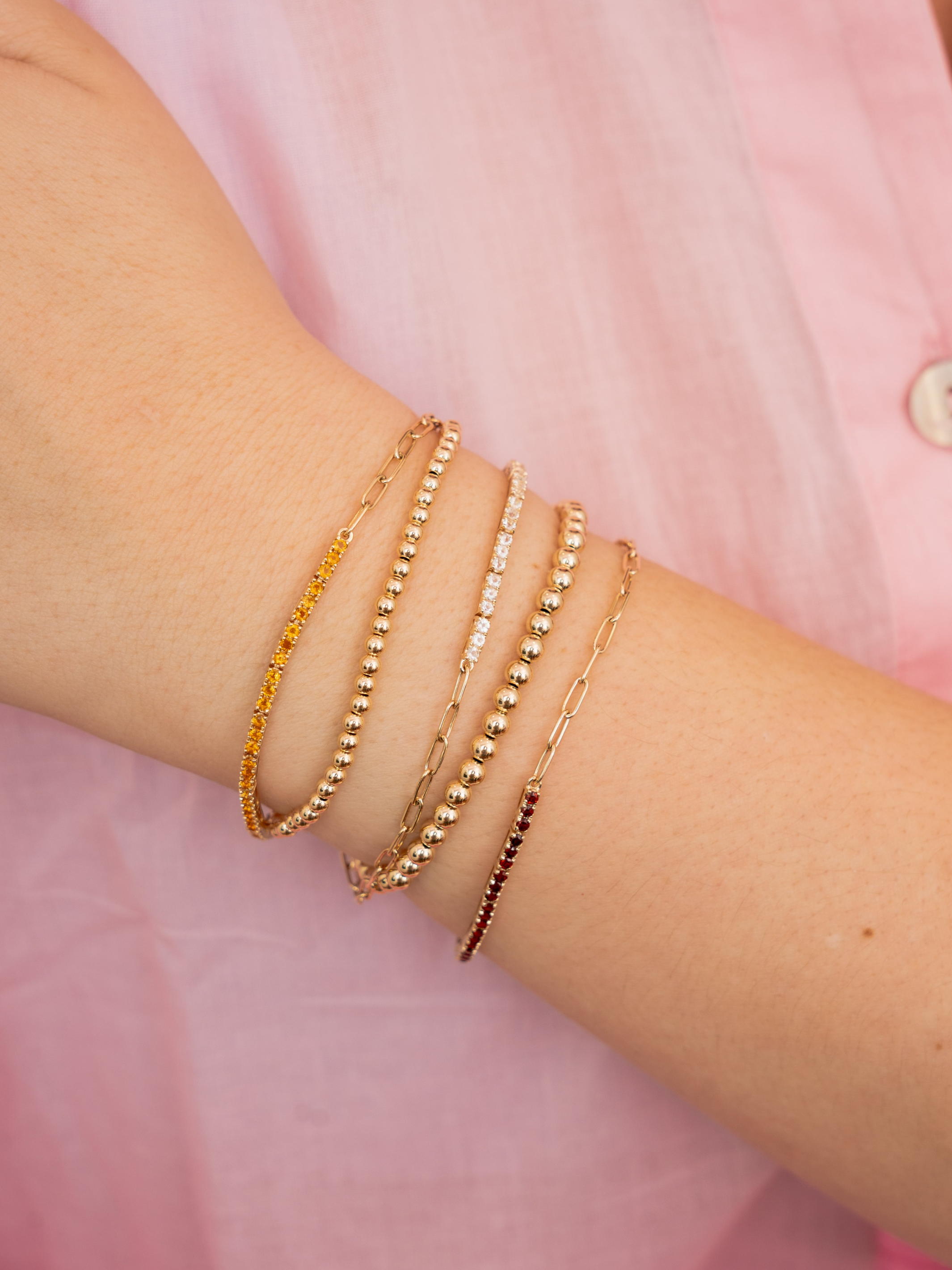 Birthstone Tennis Bracelet - November 14K