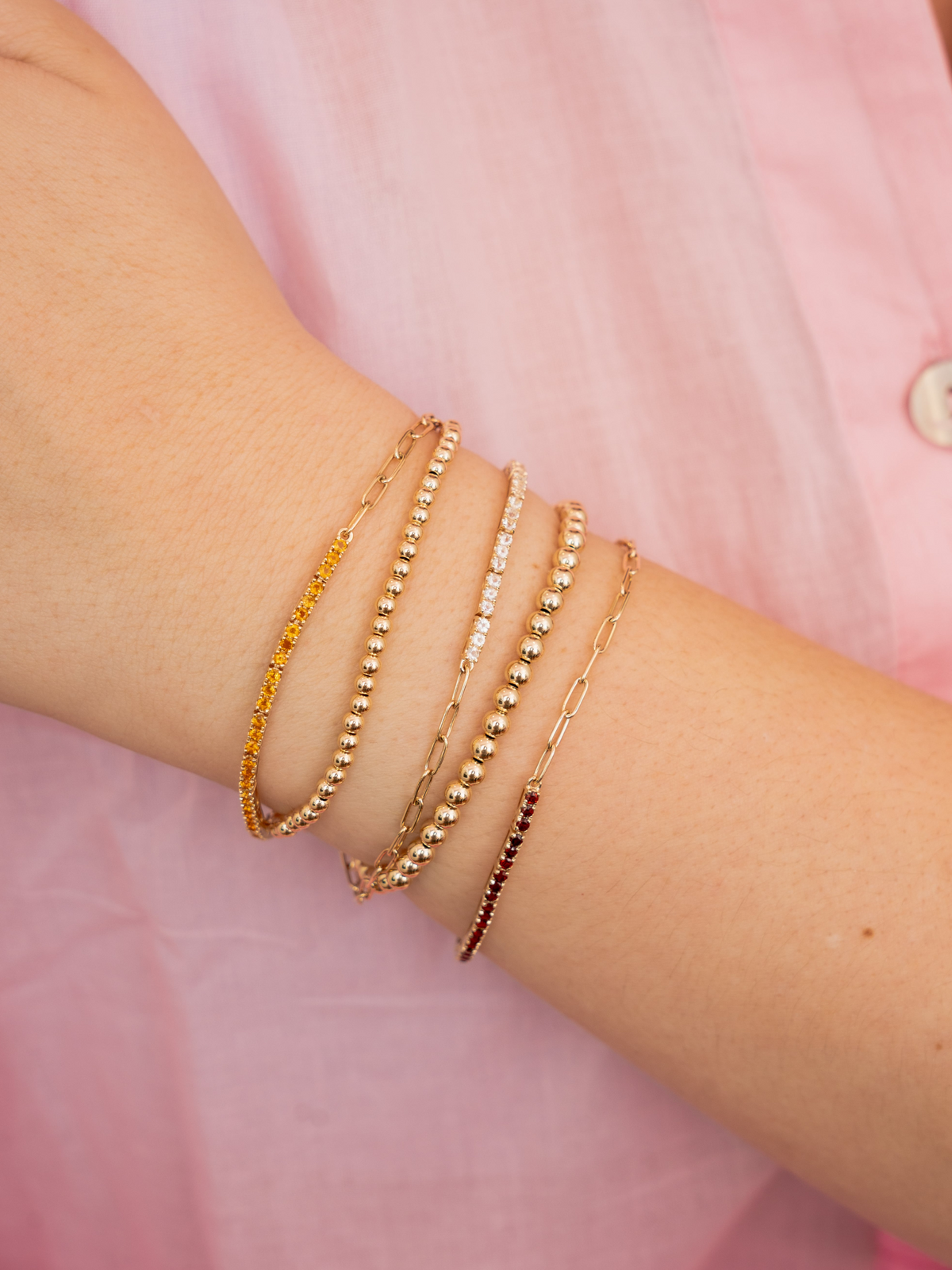 Birthstone Tennis Bracelet - November 14K