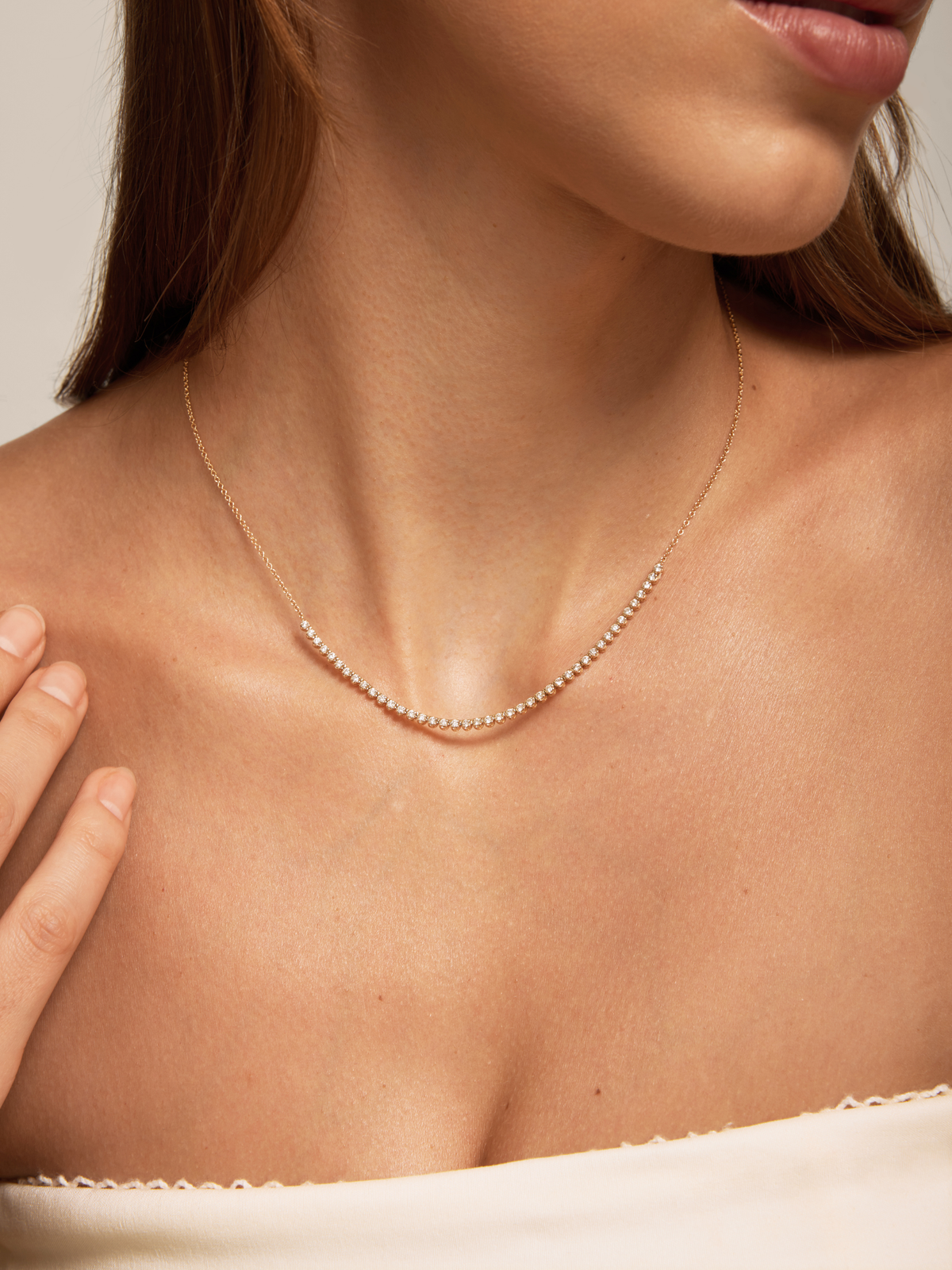 Cupcake Tennis Chain Necklace 14K