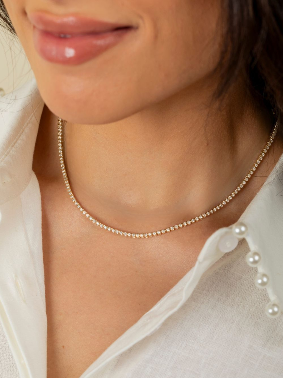 Cupcake Tennis Necklace 14K