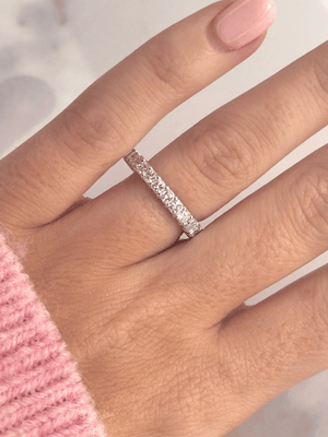 Cushion Cut Diamond Eternity Band 14K