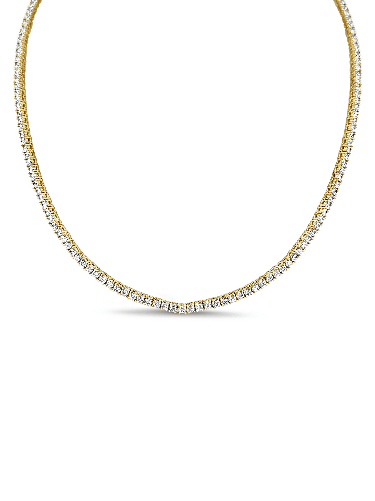 fake tennis necklace or cz tennis necklace