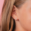 Star CZ Huggie Earrings
