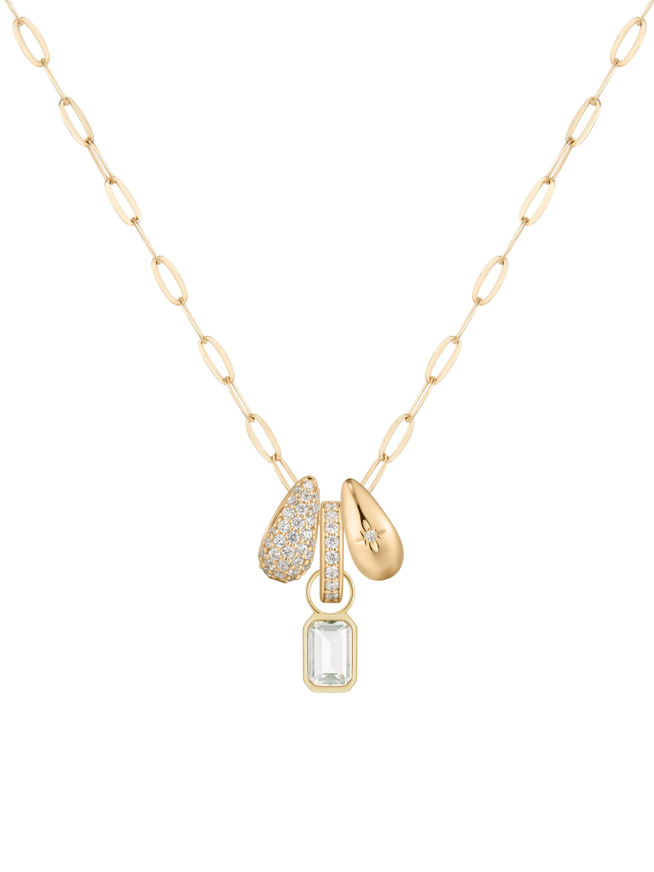 Lucy Bezel Charm Necklace