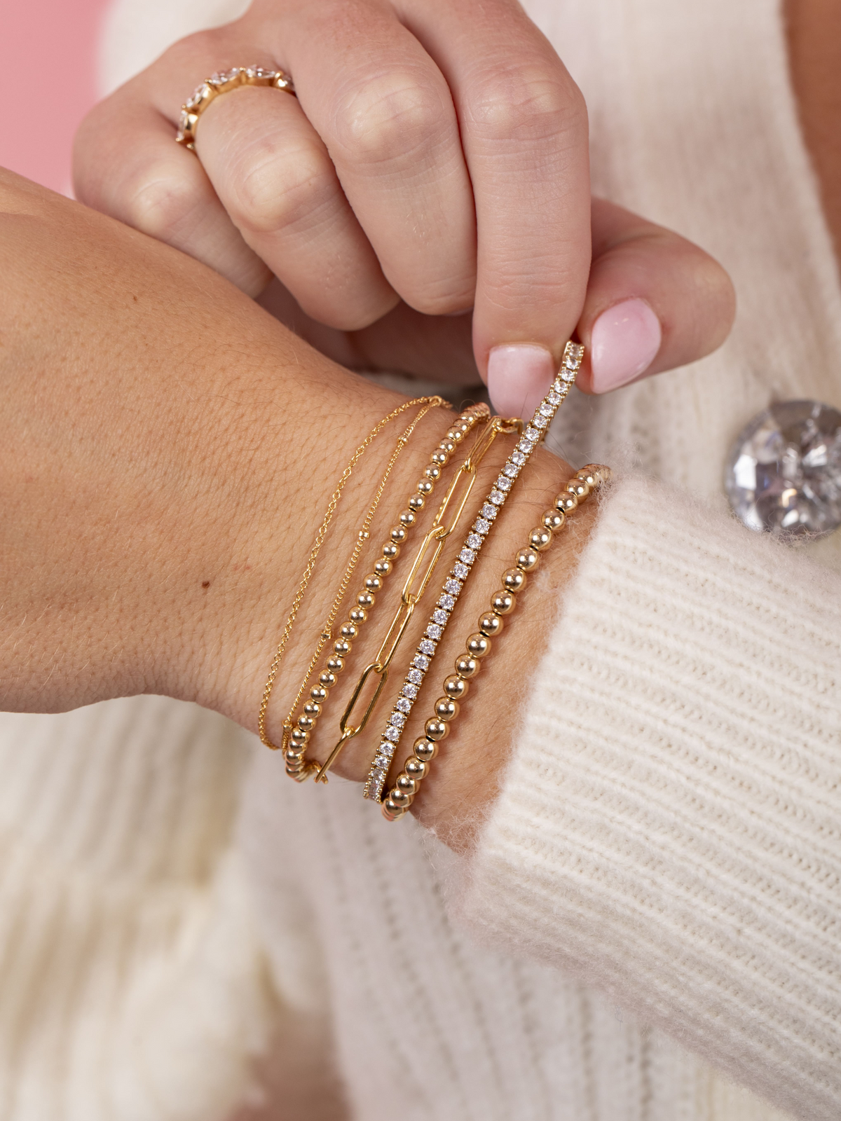 Paperclip 'L' Bracelet