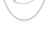 silver graduated cz tennis necklace with adjustable chain 