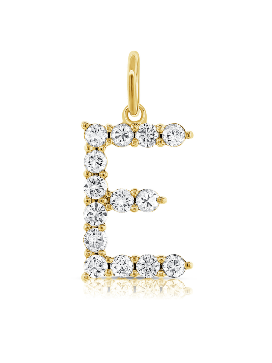 Diamond Initial Charm 14K - LeMel