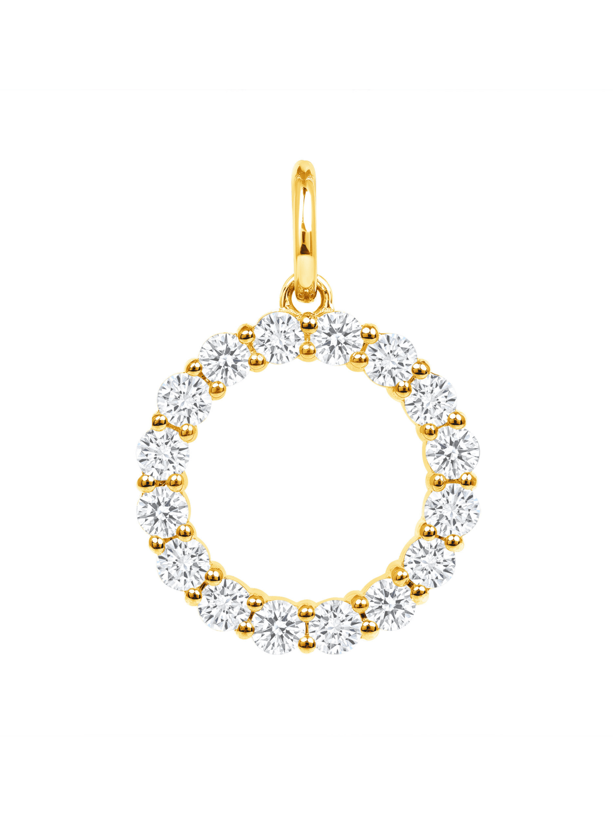 Diamond Initial Charm 14K - LeMel