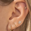 Diamond Lotus Stud 14K - LeMel