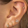 Diamond Lotus Stud 14K - LeMel