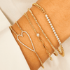 Diamond Open Heart Bracelet 14K - LeMel