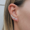 Juliette Diamond Climber Stud Earrings 18K