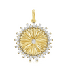 Kenedi Diamond Disc Pendant Necklace 14K