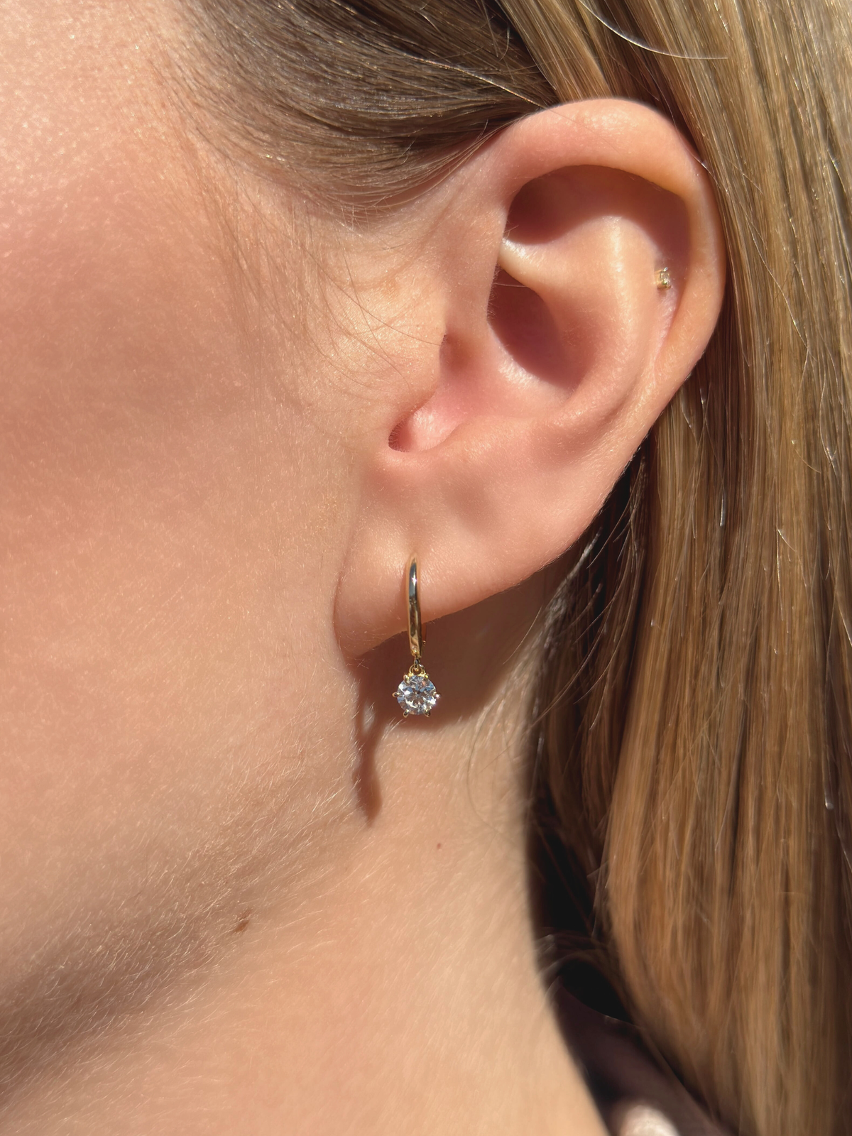 Lanie Lab Diamond Dangle Earrings 14K