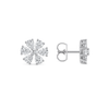 Julie Flower Diamond Stud Earrings 14K