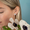 Julie Flower Diamond Stud Earrings 14K
