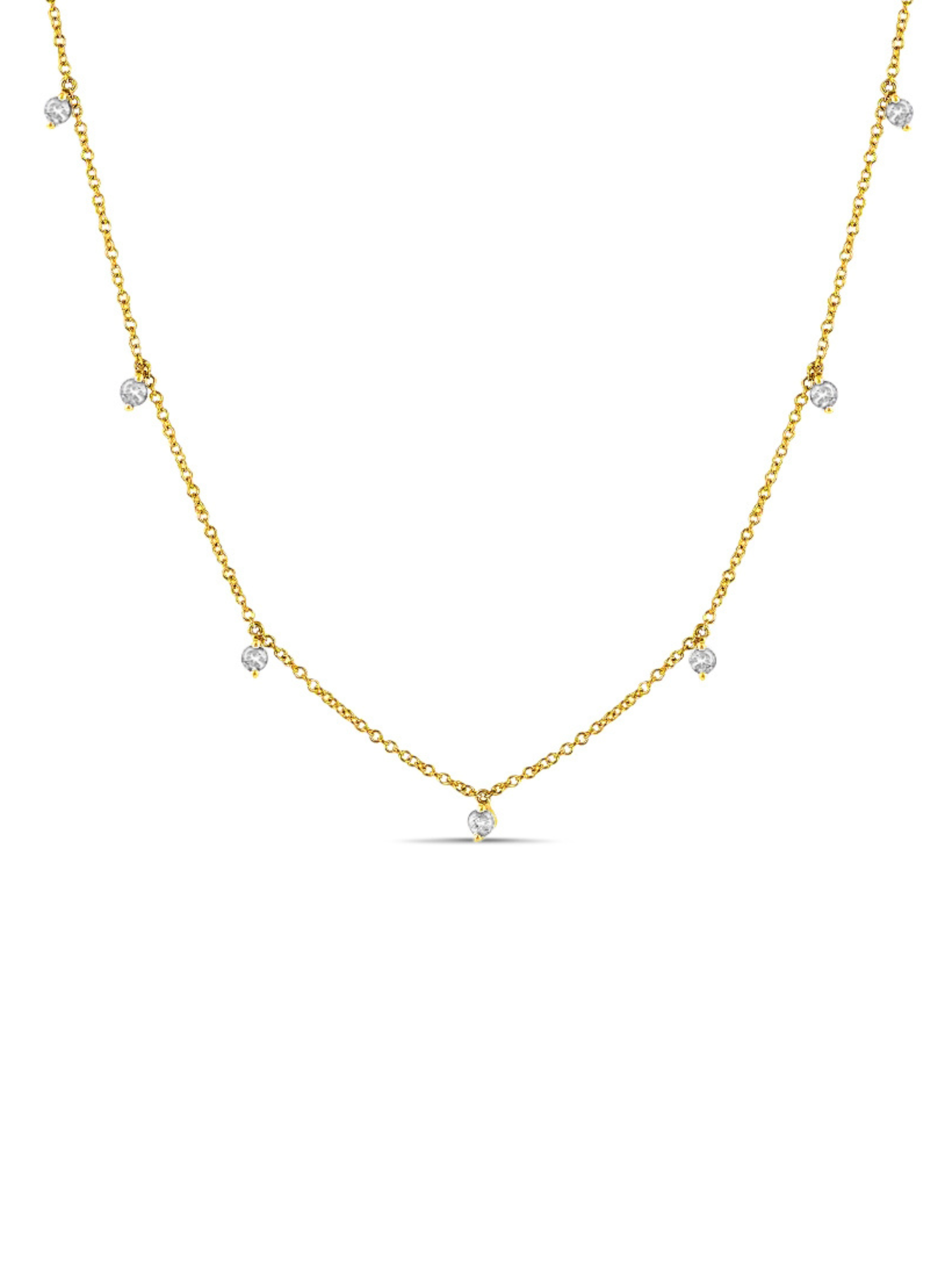 The Dot Layering Necklace - Diamond 14K