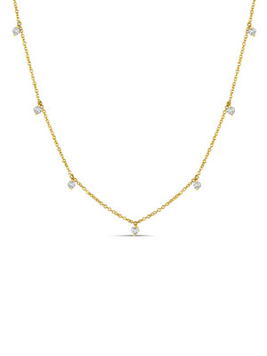 The Dot Layering Necklace - Diamond 14K