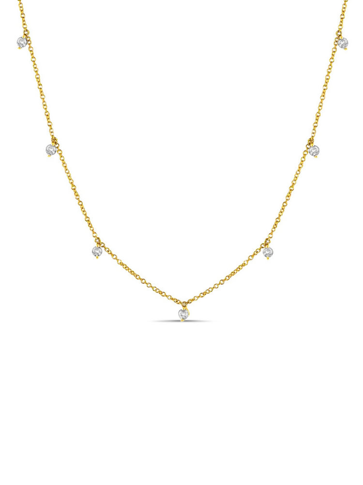 The Dot Layering Necklace - Diamond 14K