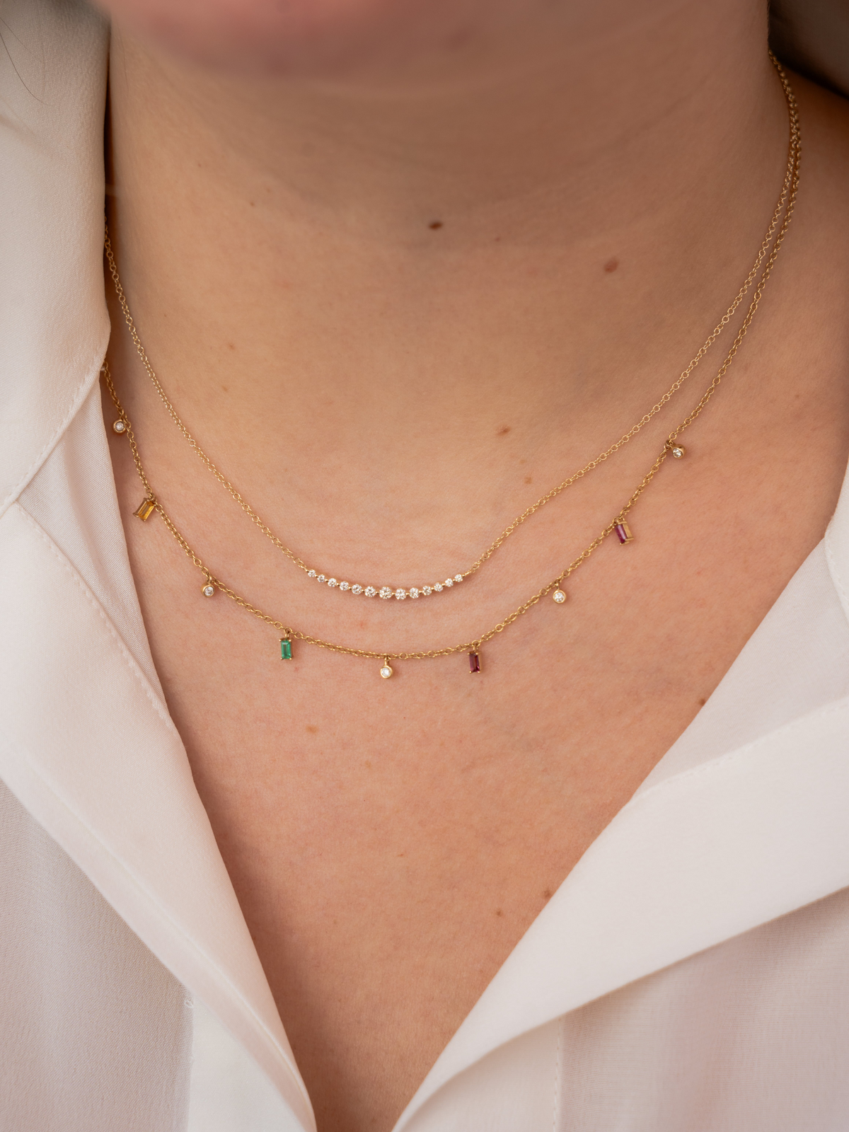 The Birthstone Necklace 14K