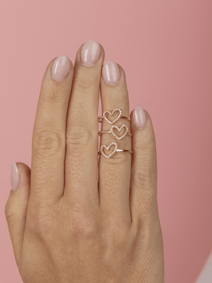 Hailey Heart Diamond Ring 14K