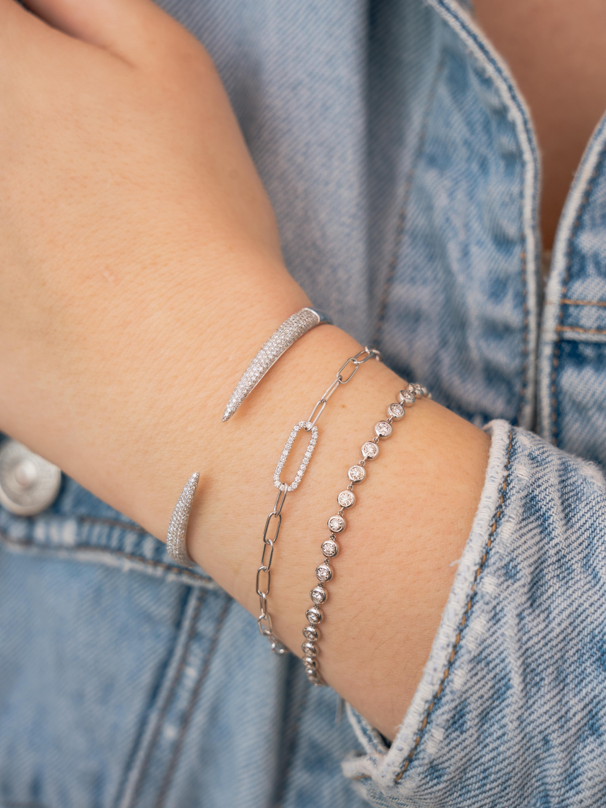 Lisa Single Link Bracelet 14K