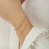 Lisa Diamond Paperclip Bracelet 14K