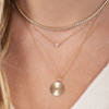 Tiny Trio Diamond Necklace 14K