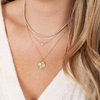 Tiny Trio Diamond Necklace 14K