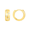 Charlotte Cz Dome Huggie Earrings