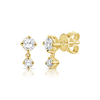 Remi Double Diamond Stud Earrings 14K